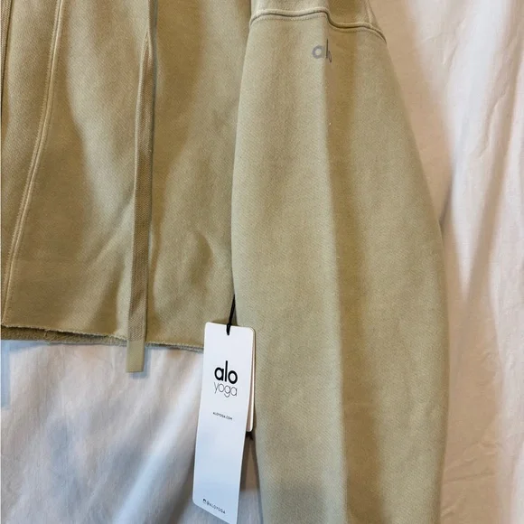 NWT Alo Washed Edge Hoodie in Light Green - Size Medium - Picture 3 of 7